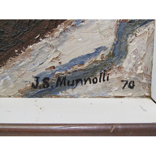 1267 - J.S MUNNOLLI - TWO AFRICAN FACES, SIGNED, EACH FRAMED APPROX 40CM X 30CM