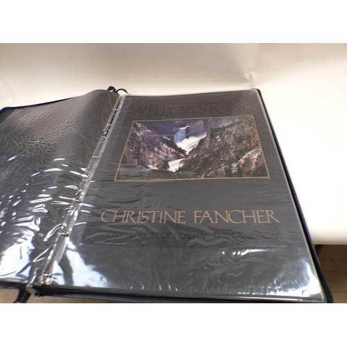 1293 - ARTISTS PORTFOLIO FOLDER WITH VARIOUS COLOURED PRINTS INCL SOME BY CHRISTINE FANCHER