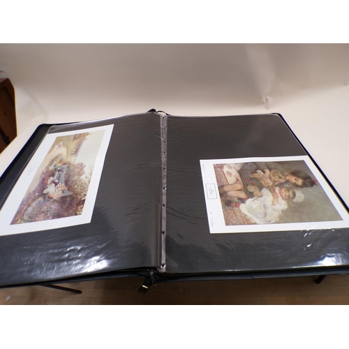 1293 - ARTISTS PORTFOLIO FOLDER WITH VARIOUS COLOURED PRINTS INCL SOME BY CHRISTINE FANCHER