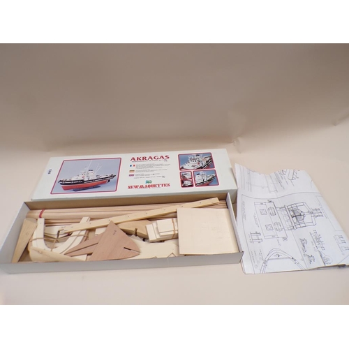 1304 - AKRAGAS MODEL BOAT KIT - POSSIBLY PARTS MISSING