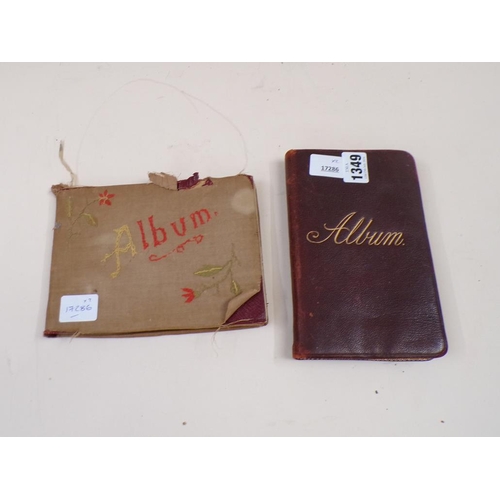 1349 - TWO EARLY 20c AUTOGRAPH BOOKS AND SCRAP ALBUMS, ONE WITH VARIOUS WATERCOLOURS