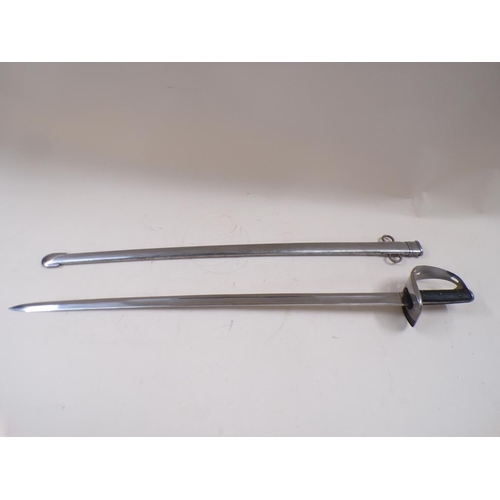 1407 - LATE 19C/EARLY 20C SWORD AND SCABBARD, 106CM L