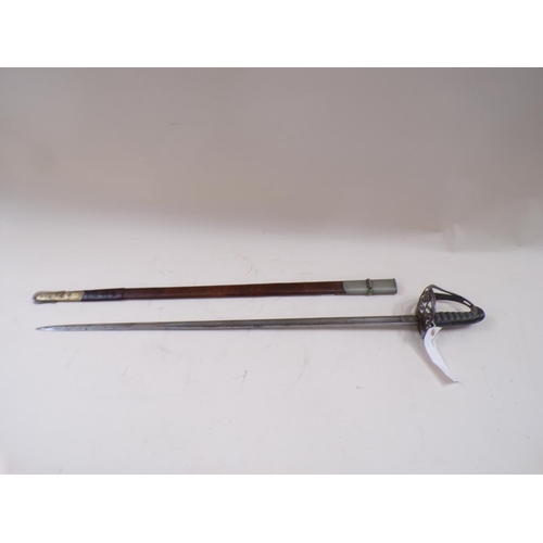 1408 - VICTORIAN RIFLE VOLUNTEERS SWORD, 98CM L