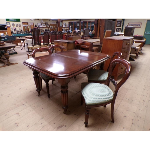 1952 - REPRO MAHOGANY DINING TABLE AND CHAIRS