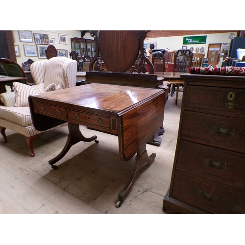 1957 - GEORGIAN INLAID SOFA TABLE