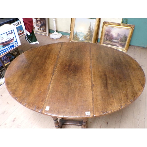 1960 - EARLY 20C OAK GATELEG TABLE, 110CM W