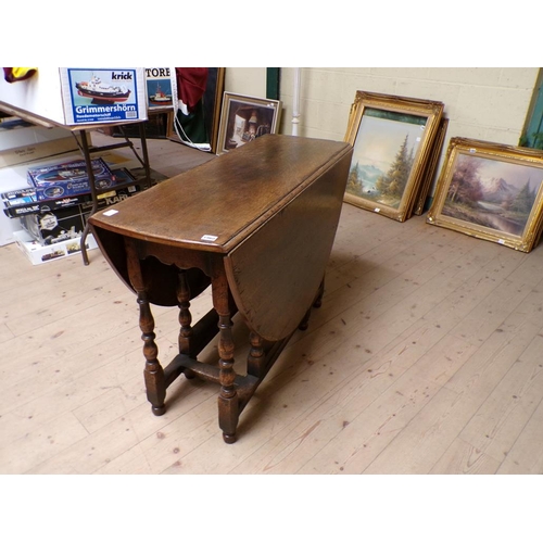 1960 - EARLY 20C OAK GATELEG TABLE, 110CM W