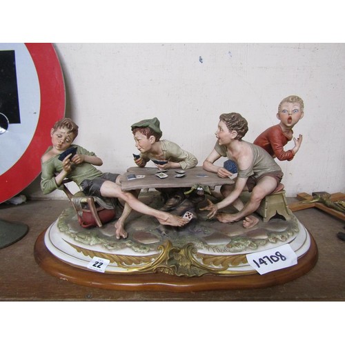 22 - LARGE CAPODIMONTE FIGURE GROUP