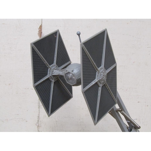 22 - ANGLE POISE LED DESK LAMP WITH STARWARS TIE FIGHTER SHADE