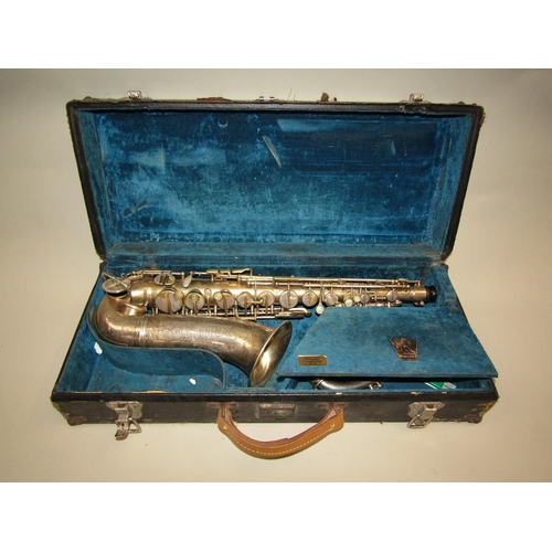 1296 - BOOSEY & HAWKES SAXOPHONE IN CASE, CASE 62CM W