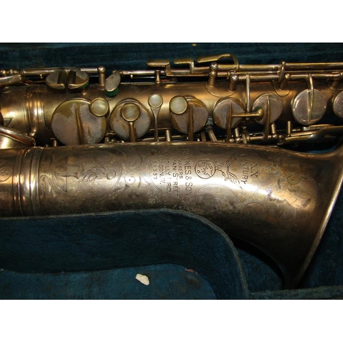 1296 - BOOSEY & HAWKES SAXOPHONE IN CASE, CASE 62CM W