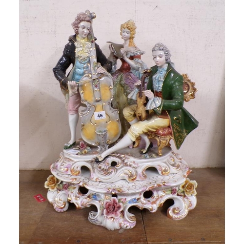 46 - LARGE ITALIAN FIGURE GROUP - MUSICIANS