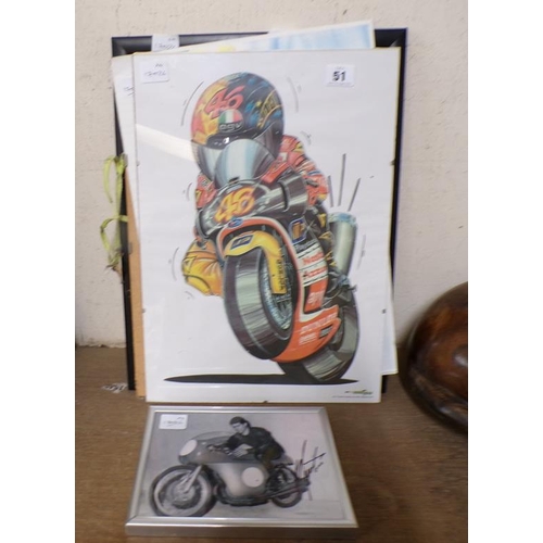 51 - MOTOR RACING PRINTS