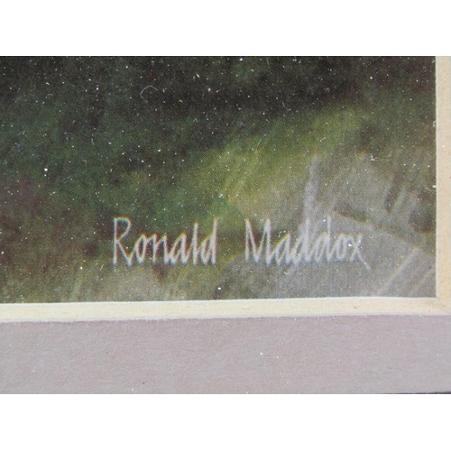 1201 - RONALD MADDOX - THE WANDERING WALL, SIGNED WATERCOLOUR, F/G, 21CM X 30CM