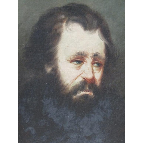 1206 - SIGNED INDISTINCTLY - PORTRAIT OF A GENTLEMAN, FRAMED, OIL ON CANVAS, 36CM X 27CM