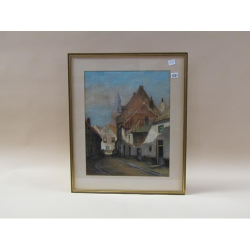 1231 - SIGNED INDISTINCTLY ?C P SURGILESS - HATTEM WATERCOLOUR F/G, 50CM X 40CM