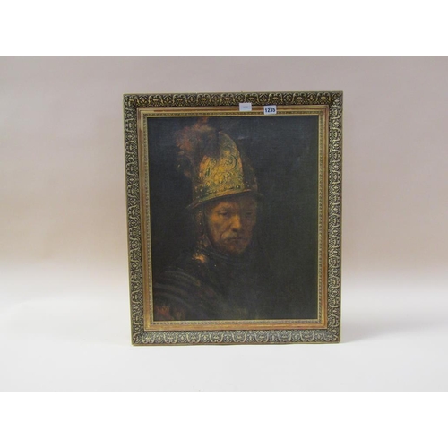 1235 - PORTRAIT OF A WARRIOR, OELOGRAPH, FRAME