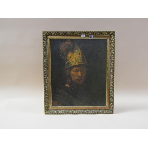 1235 - PORTRAIT OF A WARRIOR, OELOGRAPH, FRAME