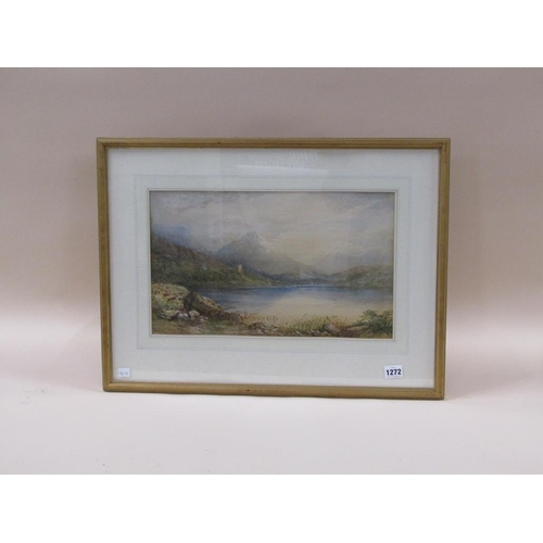 1272 - LAKE AND MOUNTAIN SCENE, WATERCOLOUR, F/G