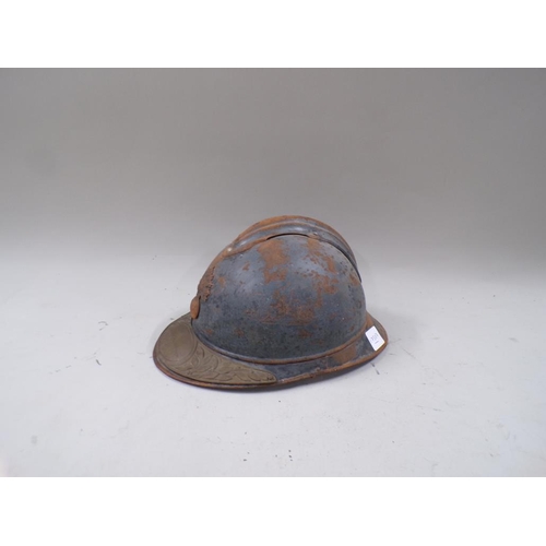 1372 - EARLY 20C FRENCH METAL HELMET FOR THE SOLDATS DE LA GRAND GUERRE 1914/18