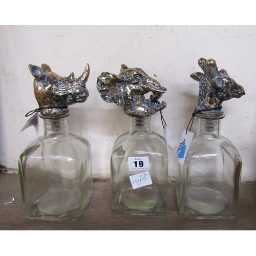 19 - ANIMAL DECANTERS