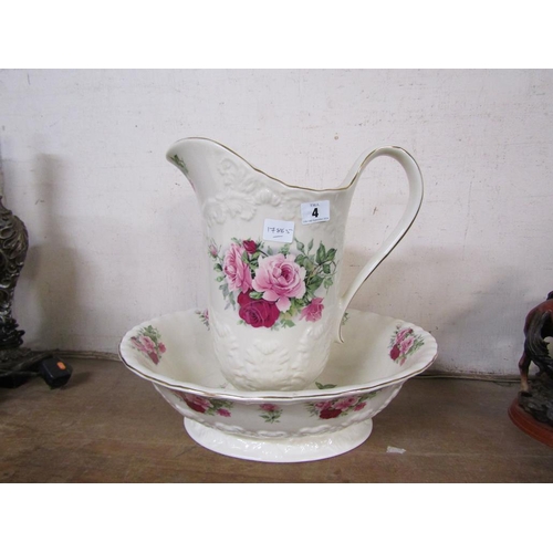 4 - TRANSFER PRINT WASH JUG AND BOWL