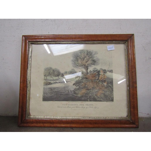 48 - MAPLE FRAMED SPORTING PRINTS, FISHING