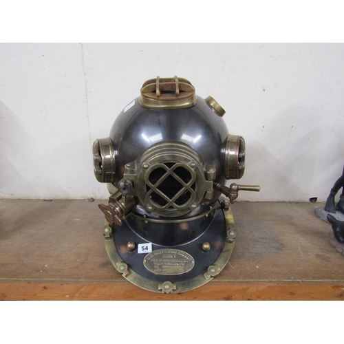 54 - REPRODUCTION DIVERS HELMET