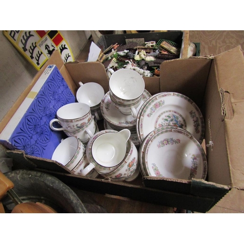 77 - BOX OF WEDGWOOD TEAWARES