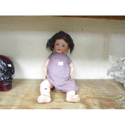 82 - VINTAGE BISQUE HEAD DOLL