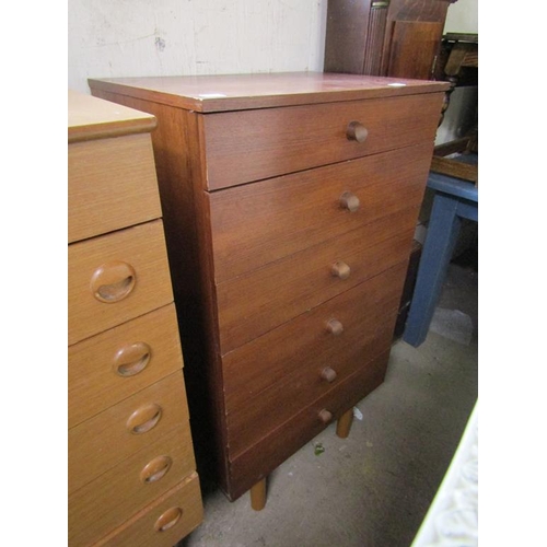 557 - TEAK 6 DRAWER CHEST