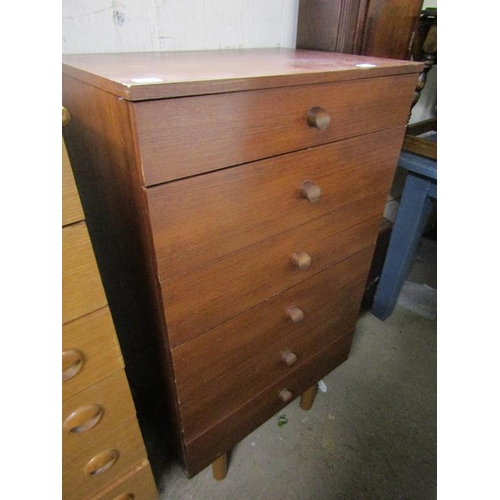 557 - TEAK 6 DRAWER CHEST