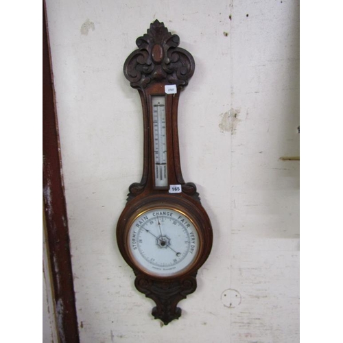 165 - EARLY 20c OAK BAROMETER