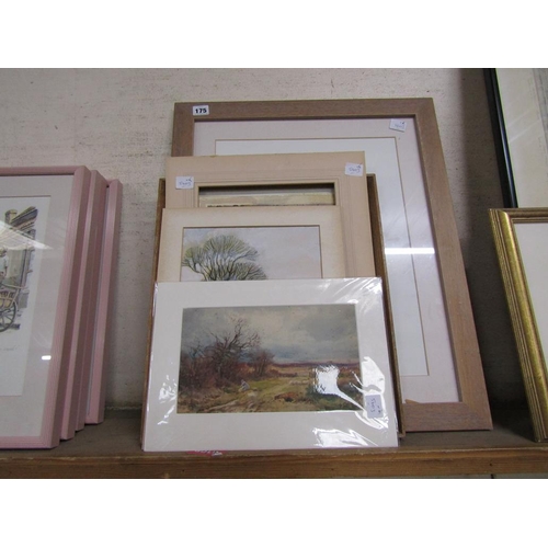 175 - FRAMED PICTURES AND PRINTS TO INC. WATERCOLOURS