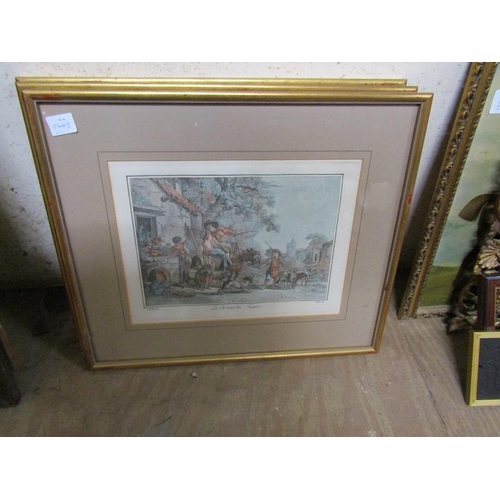 182 - FOUR GILT FRAMED PRINTS - FRENCH