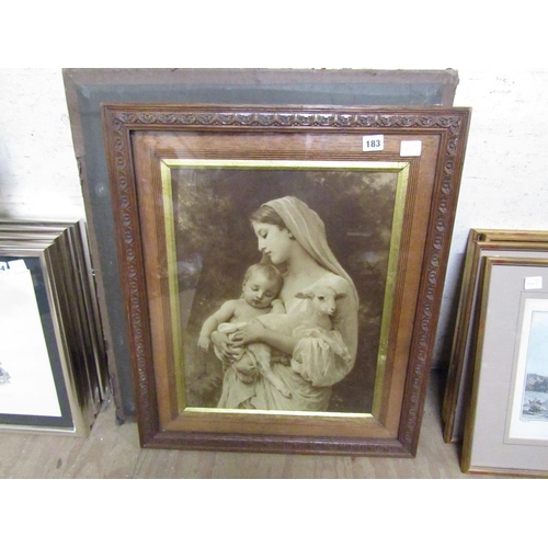 183 - QTY OF FRAMED PORTRAIT PRINTS TO INC. RELIGIOUS