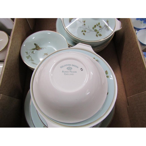 279 - BOX OF ALFRED MEAKIN CELADON GREEN WARE