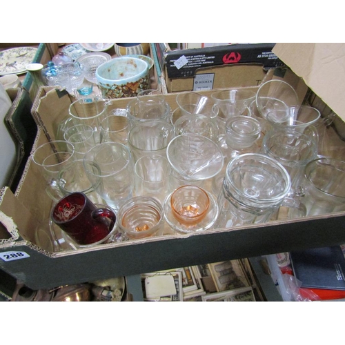 288 - BOX OF MOULDED GLASSWARE