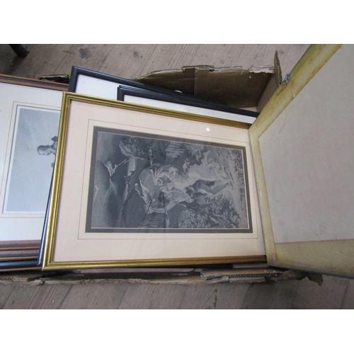 296 - BOX FRAMED ENGRAVINGS