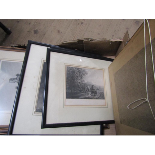 296 - BOX FRAMED ENGRAVINGS