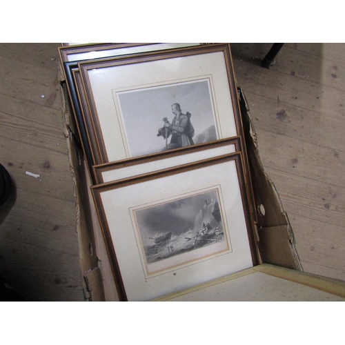 296 - BOX FRAMED ENGRAVINGS