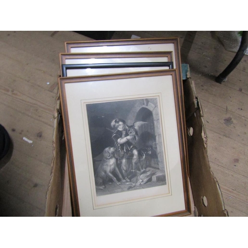 296 - BOX FRAMED ENGRAVINGS