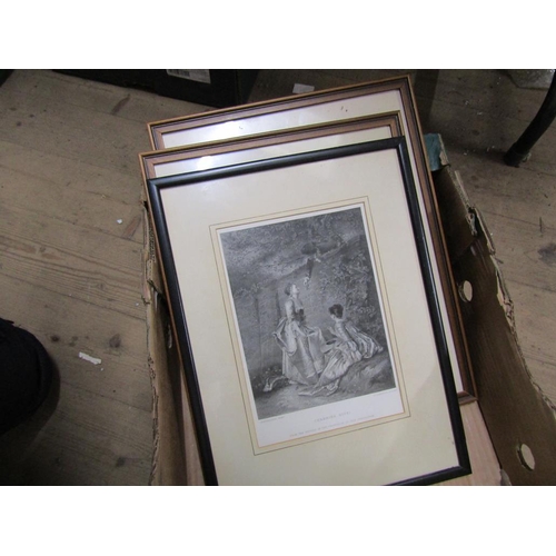 296 - BOX FRAMED ENGRAVINGS