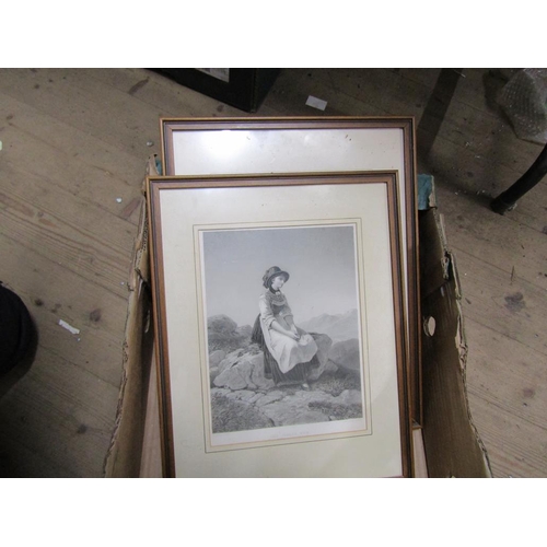 296 - BOX FRAMED ENGRAVINGS