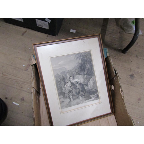 296 - BOX FRAMED ENGRAVINGS