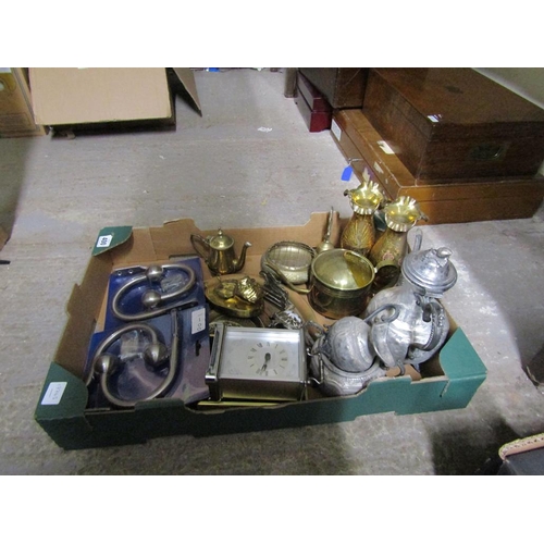 400 - BOX OF METALWARE TO INC. BRASS