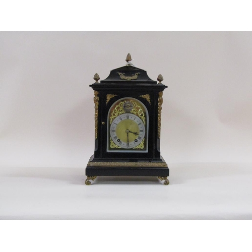 13 - A late 19c German bracket clock, by Winterhalder and Hoffmeier, the barrelled spring movement Ting T... 