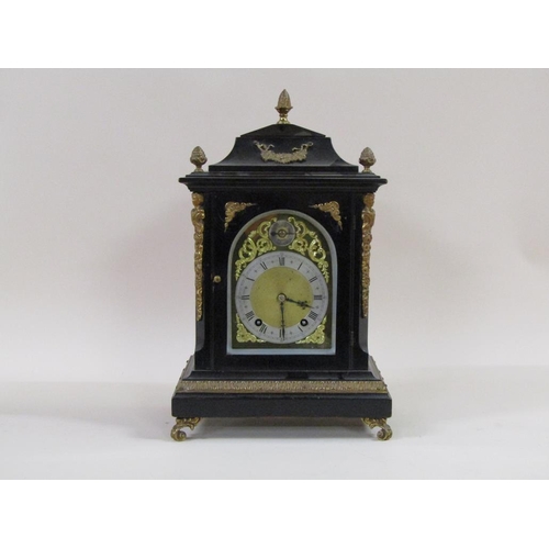 13 - A late 19c German bracket clock, by Winterhalder and Hoffmeier, the barrelled spring movement Ting T... 