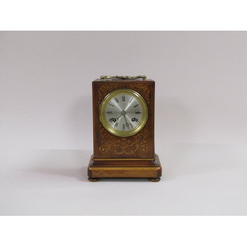 19 - A mid 19c French mantel clock by Henri Marc, the two train movement having a silk suspension to the ... 