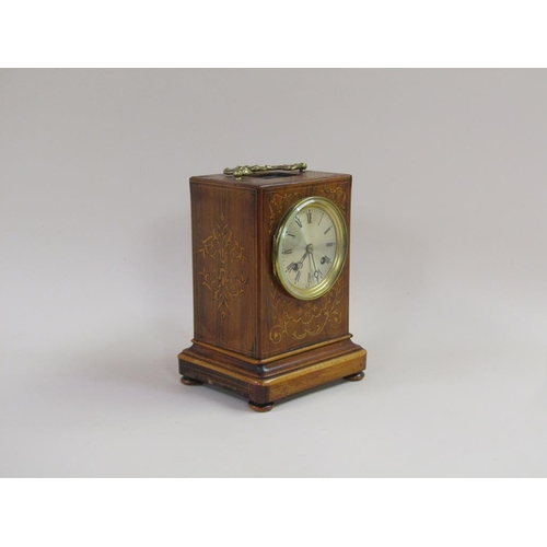 19 - A mid 19c French mantel clock by Henri Marc, the two train movement having a silk suspension to the ... 